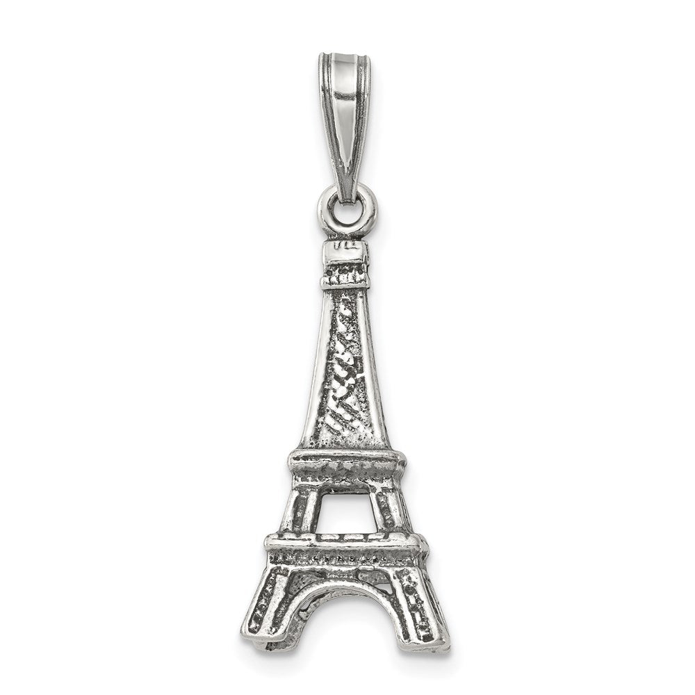 Sterling Silver Antiqued Eiffel Tower Pendant