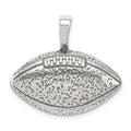 Sterling Silver Antiqued Football Pendant