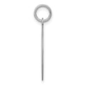 Sterling Silver Rhodium-plated Brocaded Letter N Initial Charm