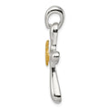 Sterling Silver & Vermeil Dove Cross Pendant