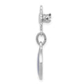 Sterling Silver Platinum-plated Enameled Miraculous Medal Pin