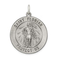 Sterling Silver Antiqued Saint Florian Medal