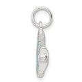 Sterling Silver Blue Enameled Moon & Star Charm