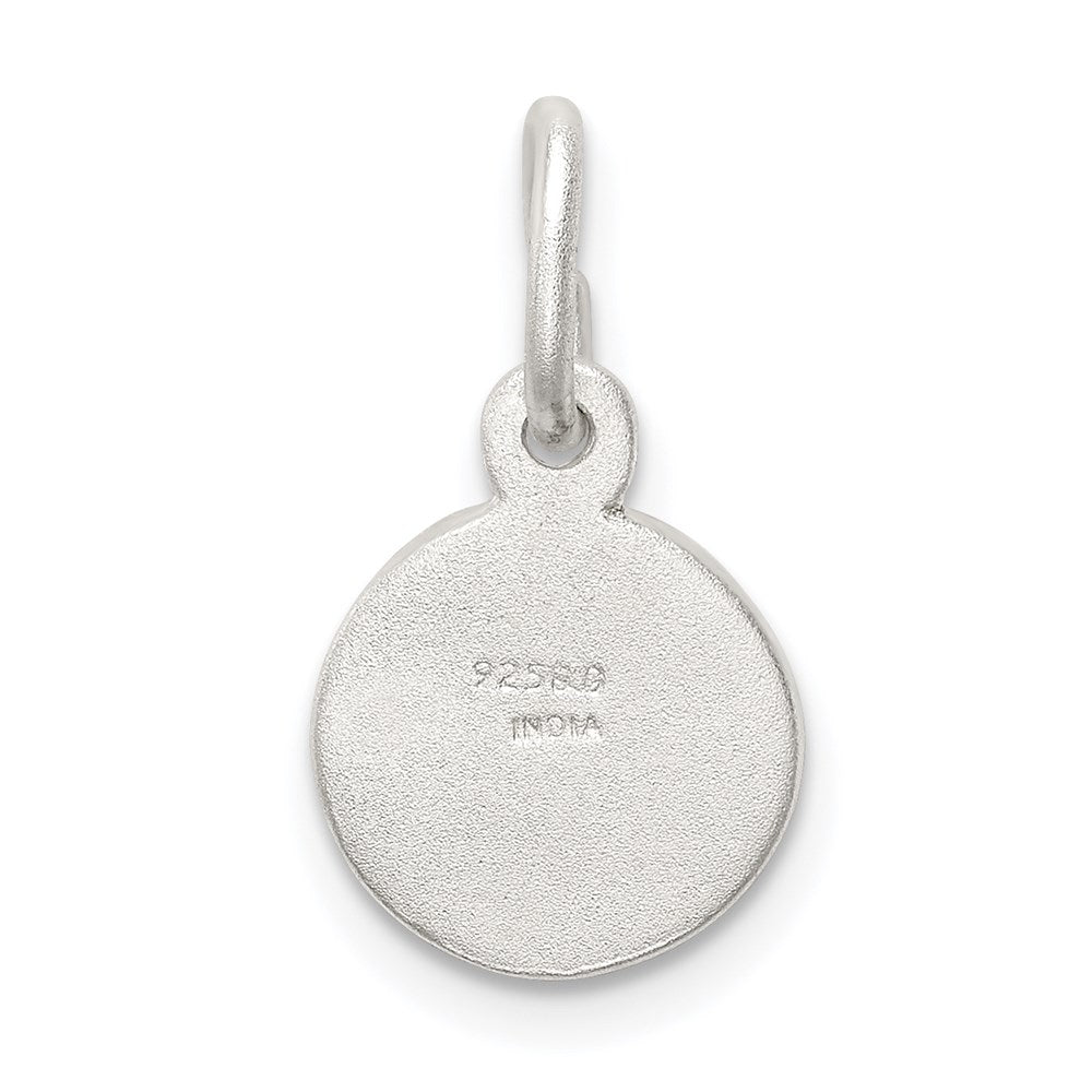 Sterling Silver D/C Cherub Disk Charm