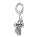Sterling Silver 3D Antiqued Boat Propeller Charm