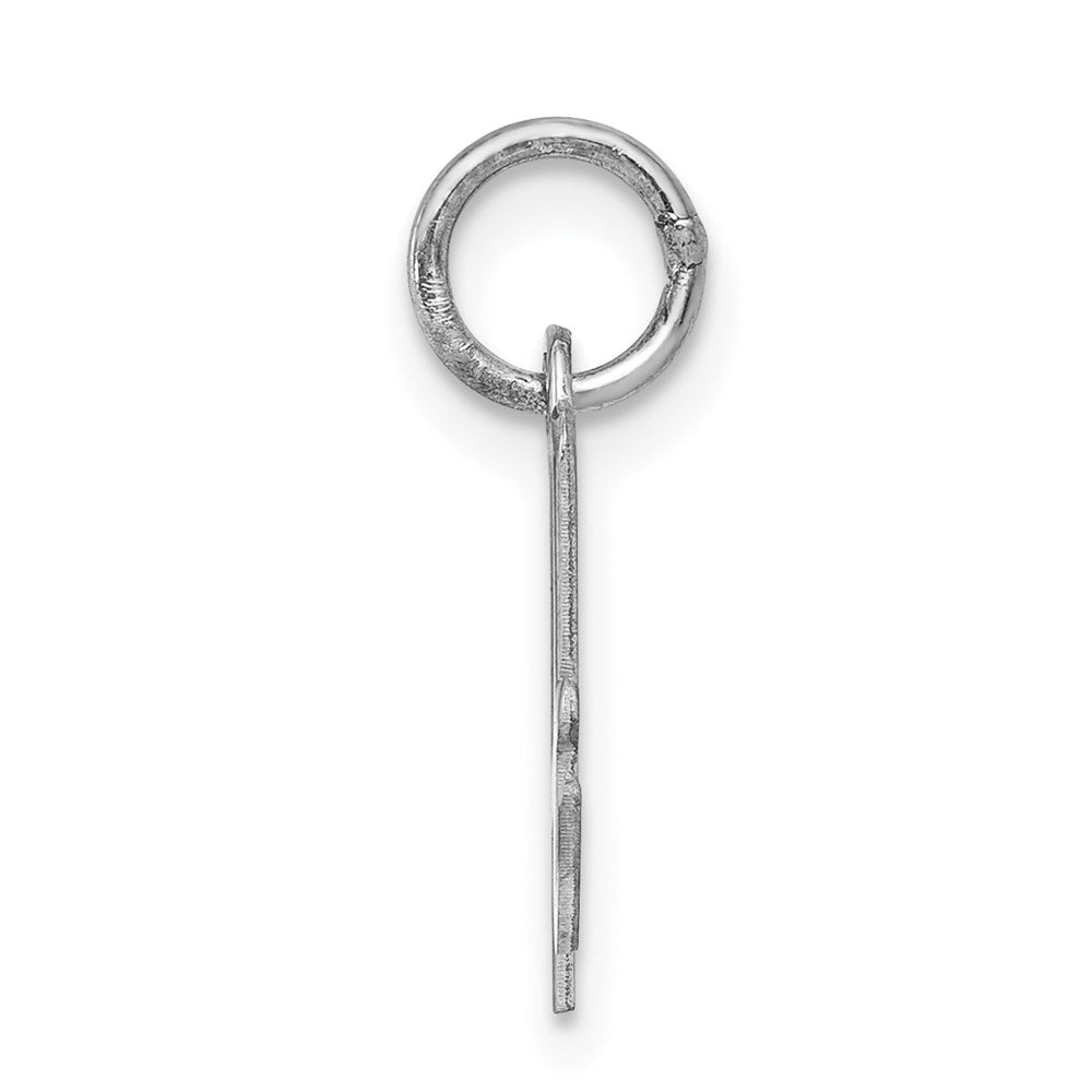 Sterling Silver Rhodium-plated Script Letter A Initial Charm