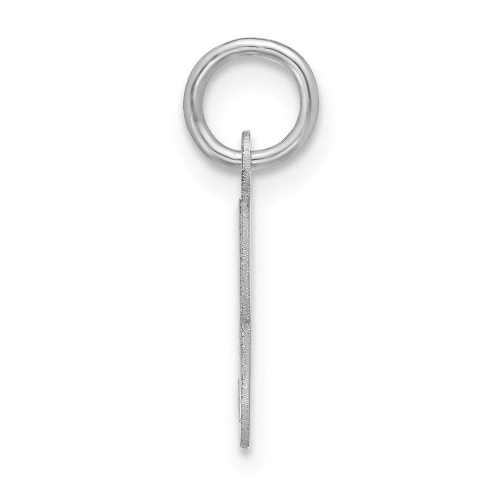 Sterling Silver Rhodium-plated Script Letter U Initial Charm