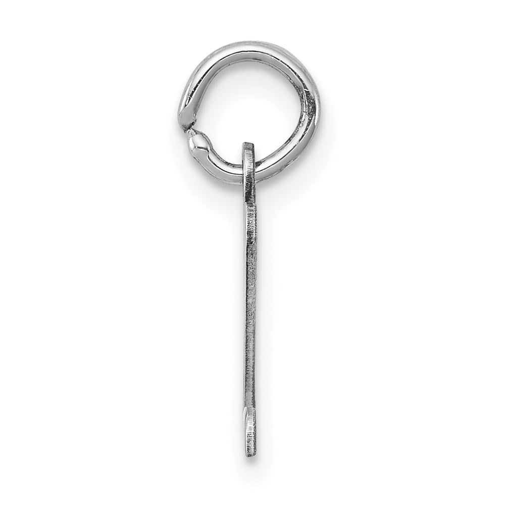 Sterling Silver Rhodium-plated Script Letter Z Initial Charm