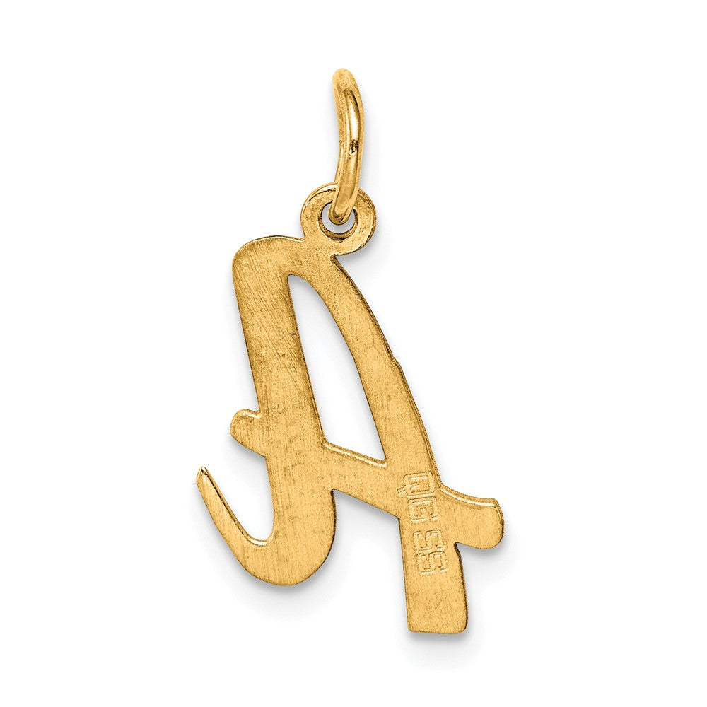 Sterling Silver Gold-plated Script Letter A Initial Charm