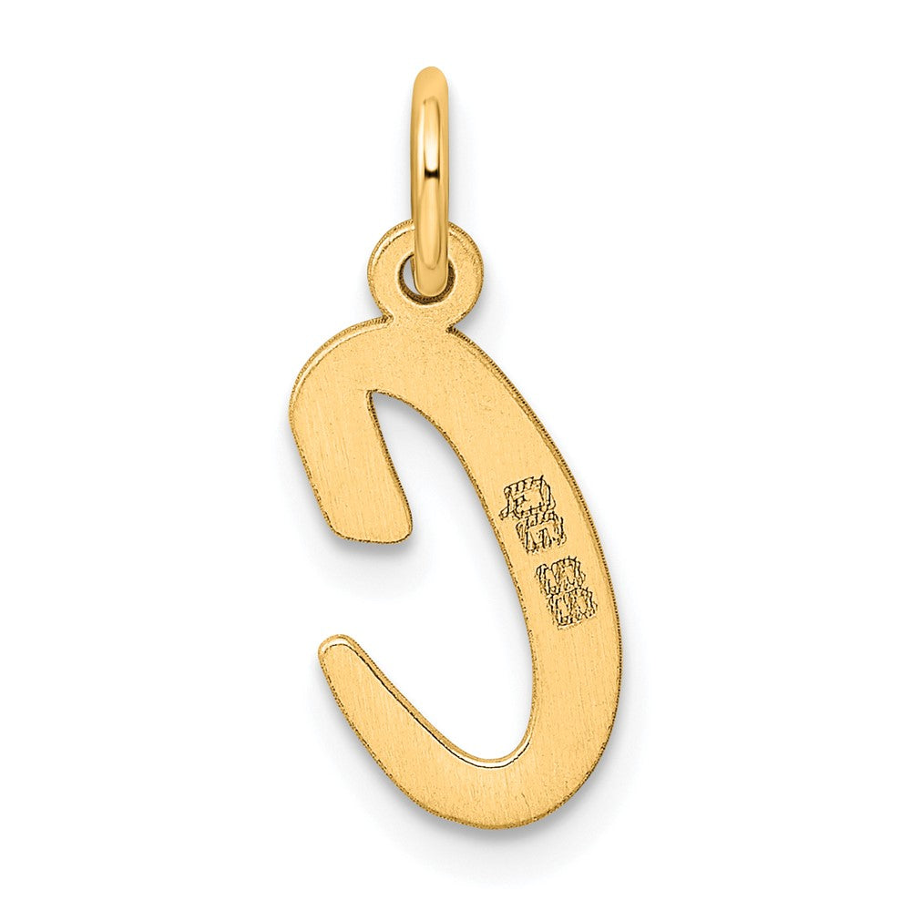 Sterling Silver Gold-plated Script Letter C Initial Charm