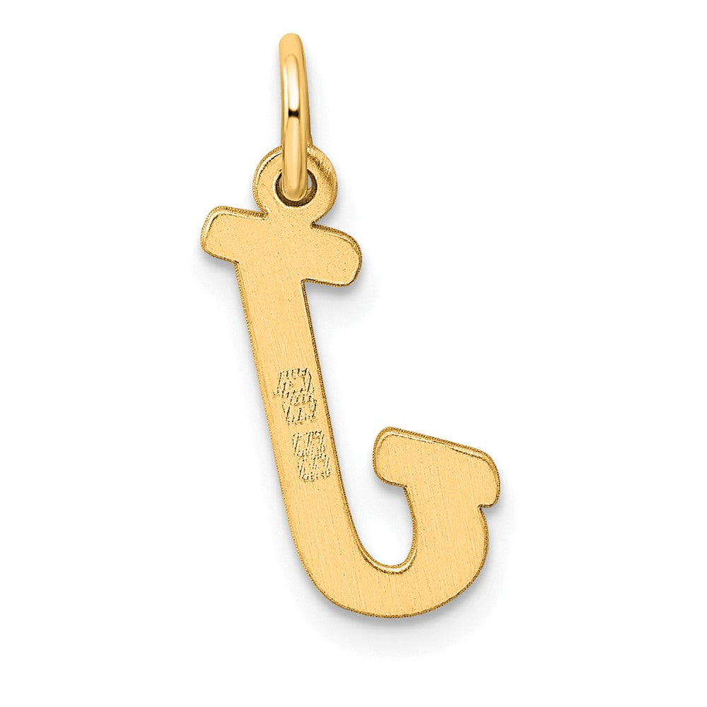 Sterling Silver Gold-plated Script Letter J Initial Charm