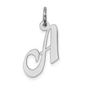 Sterling Silver Rhodium-plated Fancy Script Letter Y Initial Charm