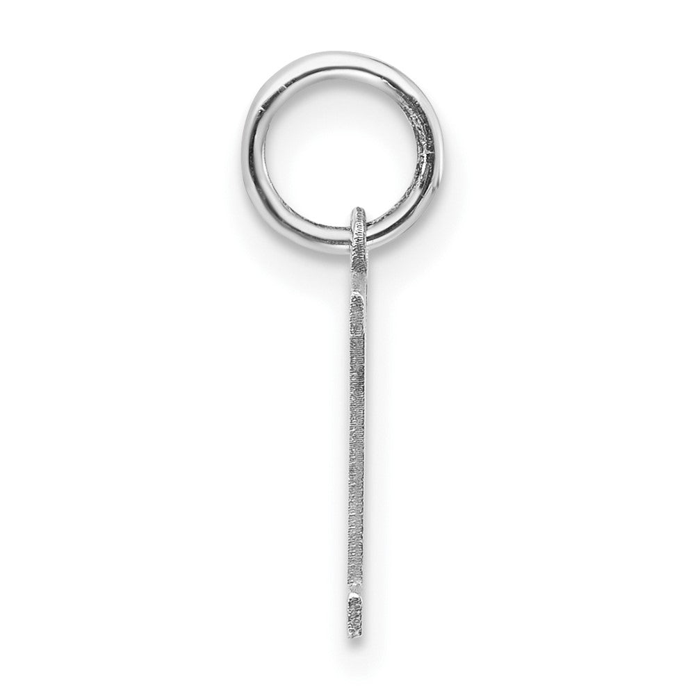 Sterling Silver Rhodium-plated Block Letter Y Initial Charm