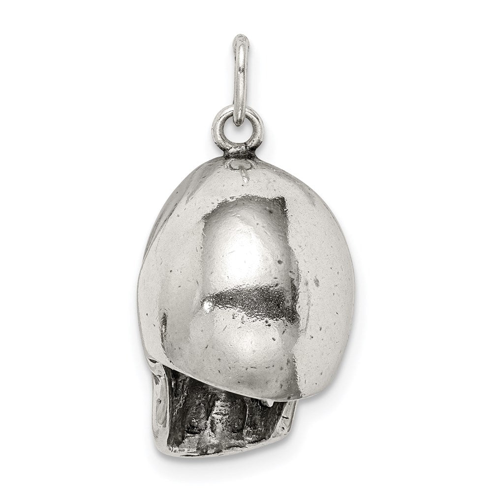 Sterling Silver Antiqued Skull Pendant