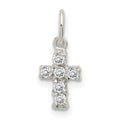 Sterling Silver CZ Cross Charm