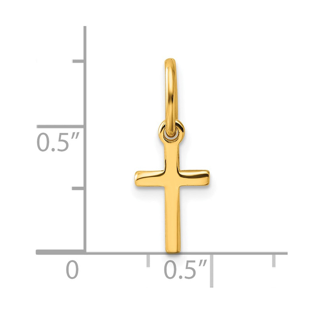 Sterling Silver Gold-tone Polished Small Cross Charm