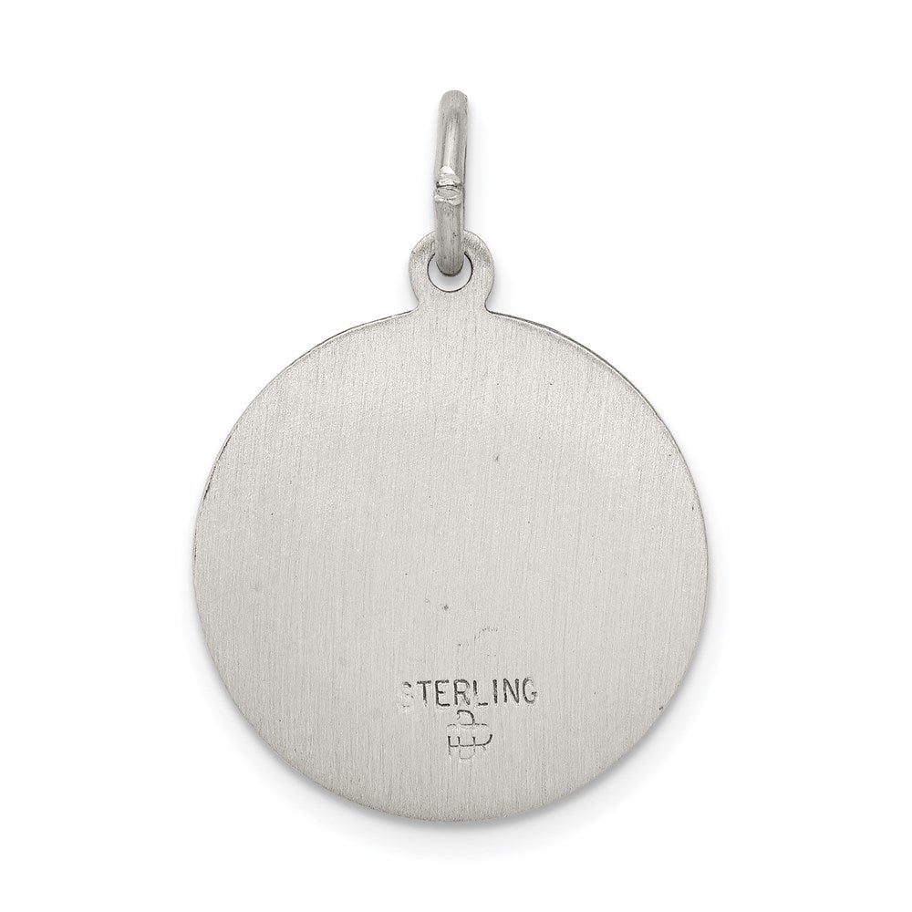 Sterling Silver Antiqued Saint Mark Medal
