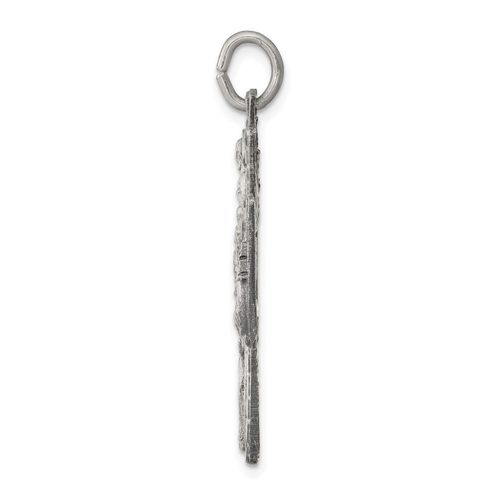 Sterling Silver Antiqued Reversible 4-way Medal