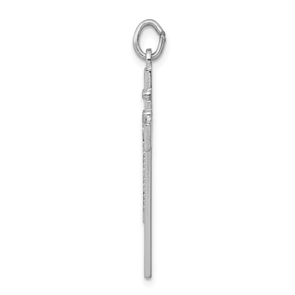 Sterling Silver Platinum-plated & Vermeil Rosary Cross Pendant