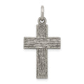 Sterling Silver Antiqued Cross Charm