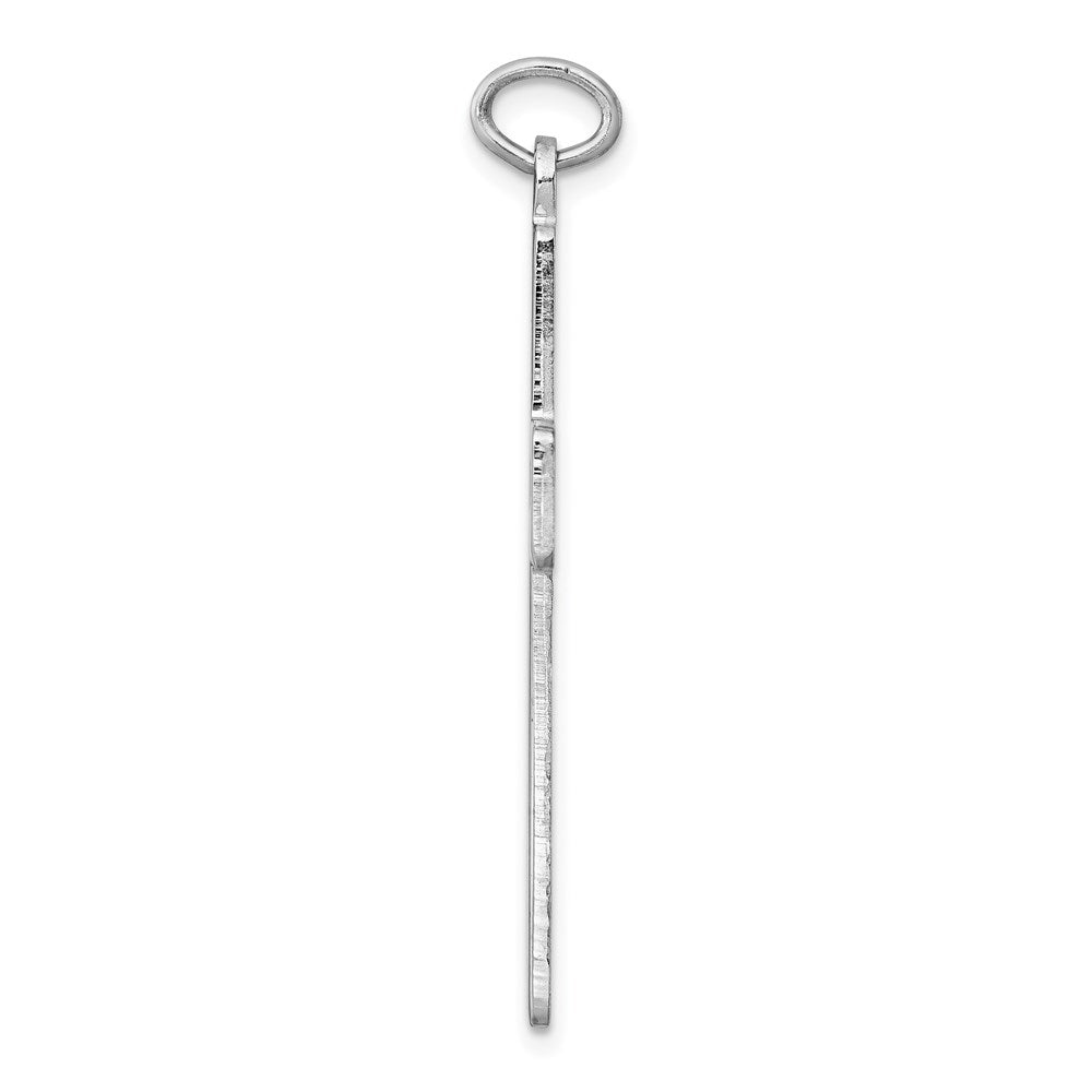 Sterling Silver Platinum-plated Latin Cross Pendant