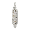 Sterling Silver Fancy Mezuzah Pendant