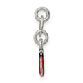 Sterling Silver Black/red Enameled Ladybug Charm