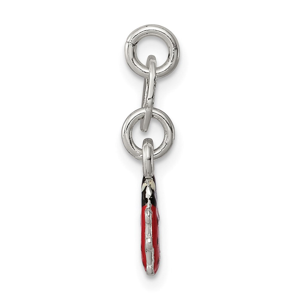 Sterling Silver Black/red Enameled Ladybug Charm