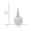 Sterling Silver Rhodium-plated Satin Angel Charm