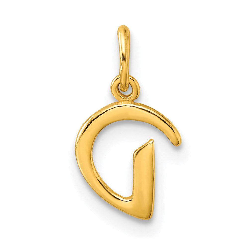 Sterling Silver Gold-tone Polished Letter D Initial Charm