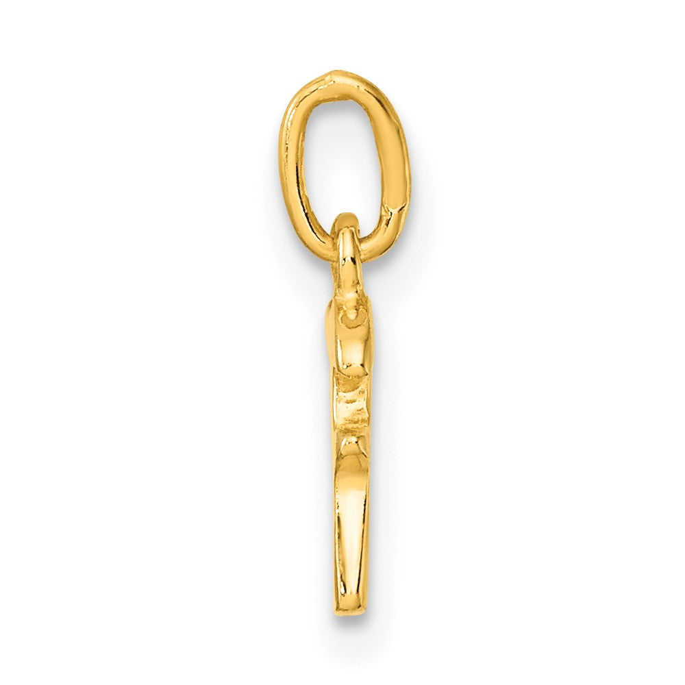 Sterling Silver Gold-tone Polished Letter E Initial Charm
