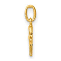 Sterling Silver Gold-tone Polished Letter F Initial Charm