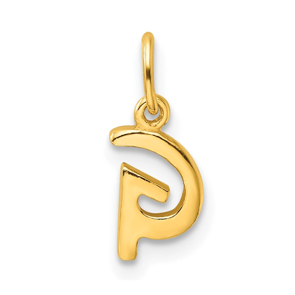 Sterling Silver Gold-tone Polished Letter G Initial Charm