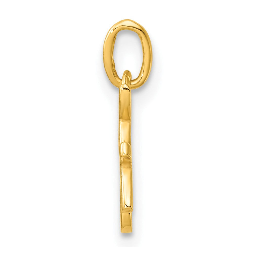 Sterling Silver Gold-tone Polished Letter H Initial Charm