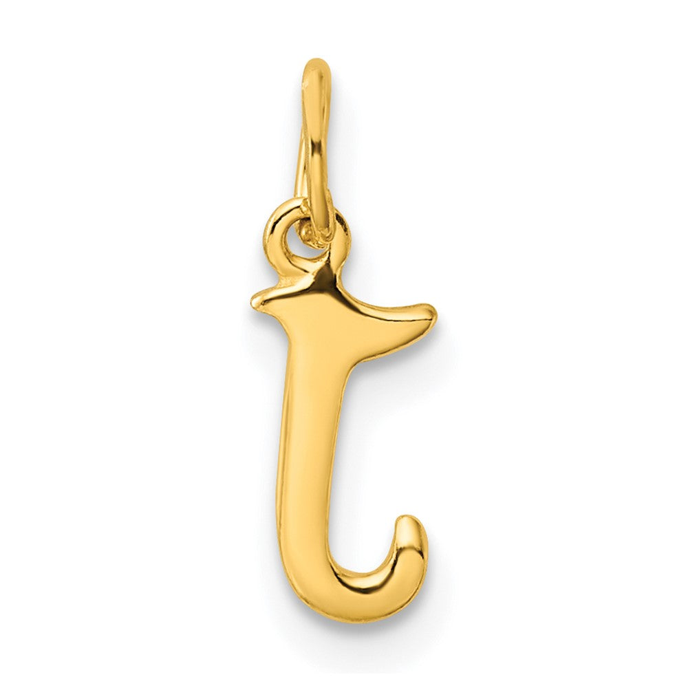 Sterling Silver Gold-tone Polished Letter J Initial Charm