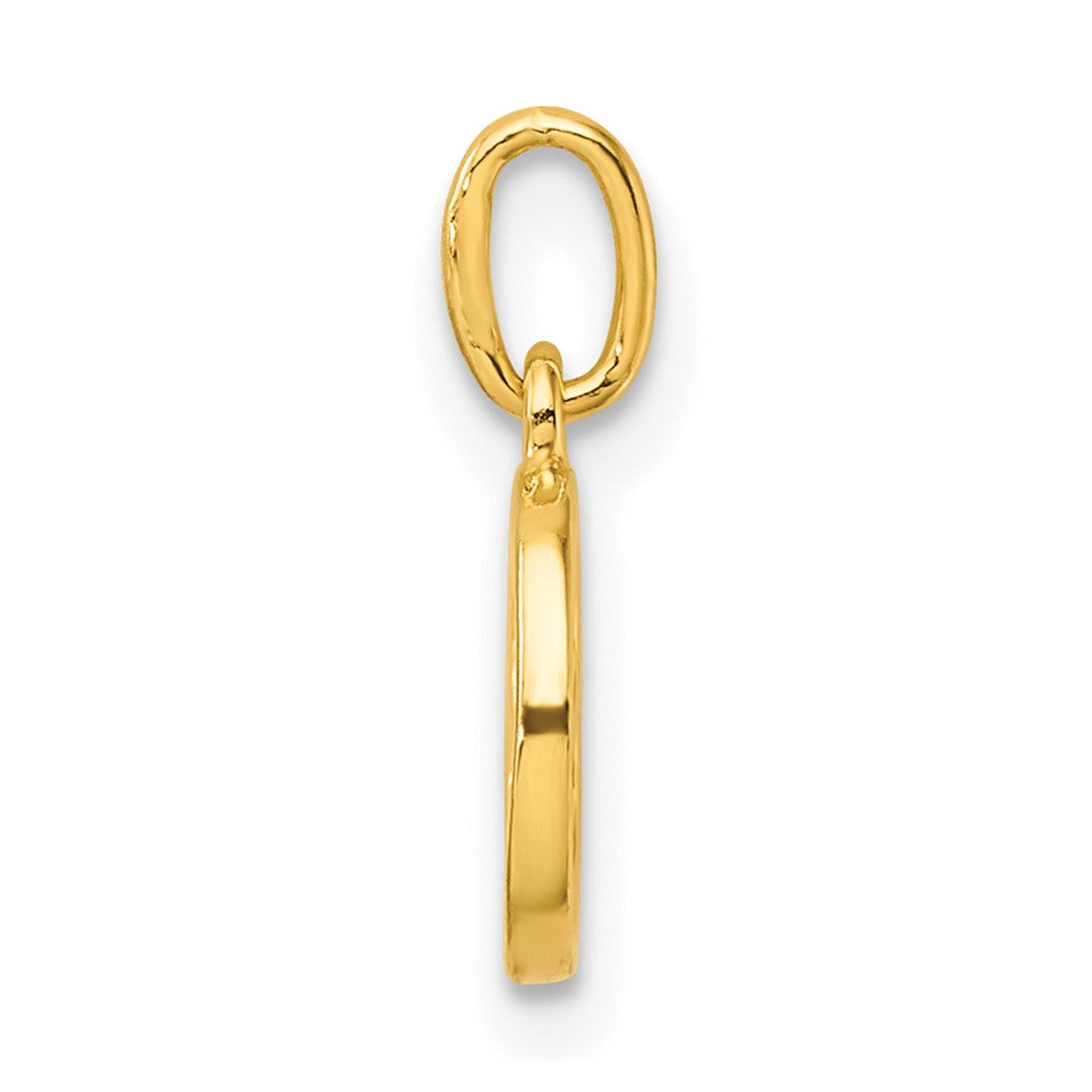 Sterling Silver Gold-tone Polished Letter O Initial Charm