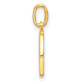 Sterling Silver Gold-tone Polished Letter R Initial Charm