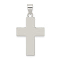 Sterling Silver Rhodium-plated Polished Lords Prayer Cross Pendant