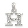 Sterling Silver CZ Letter H Initial Pendant