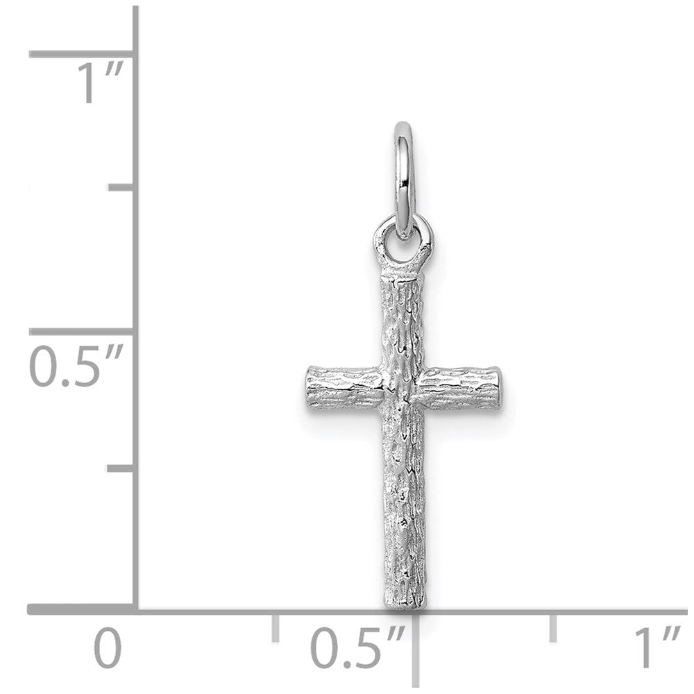 Sterling Silver Rhodium Plated Cross Pendant