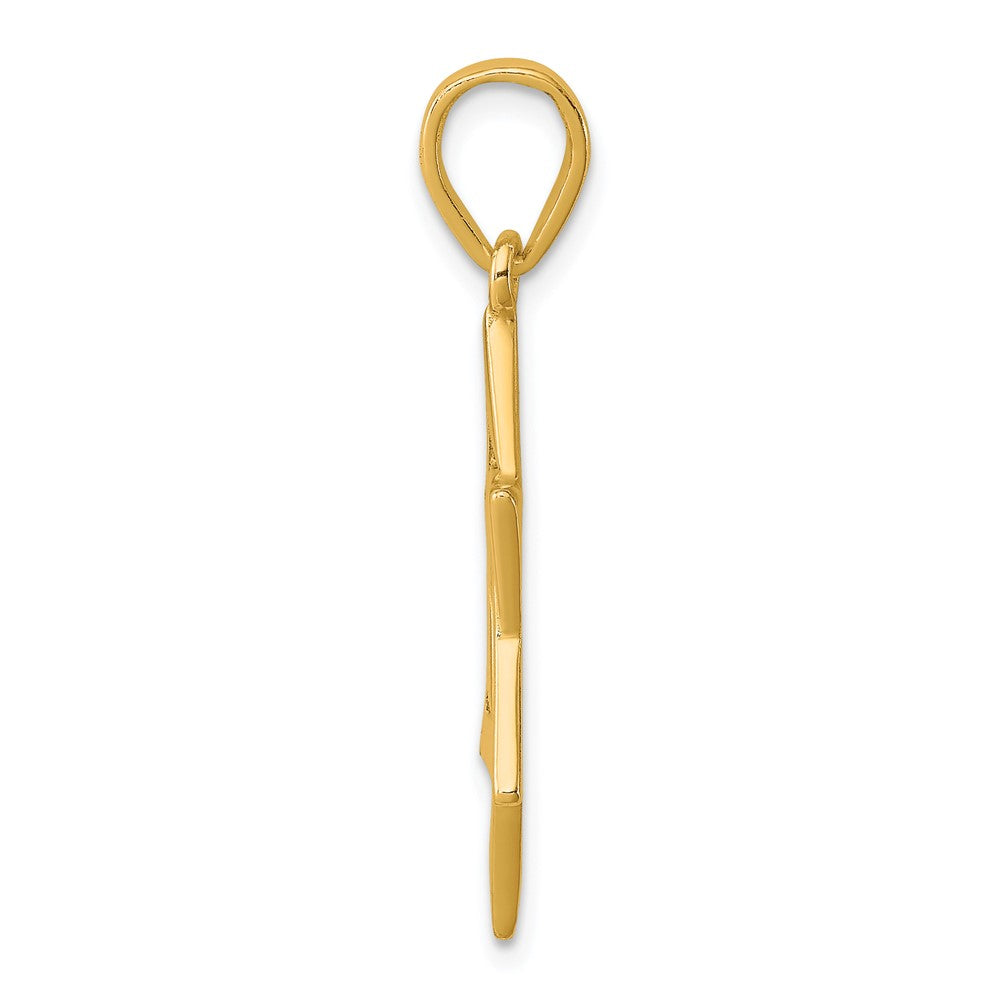 Sterling Silver Gold-tone Polished Star Of David Pendant