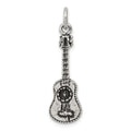 Sterling Silver Antiqued Acoustic Guitar Charm