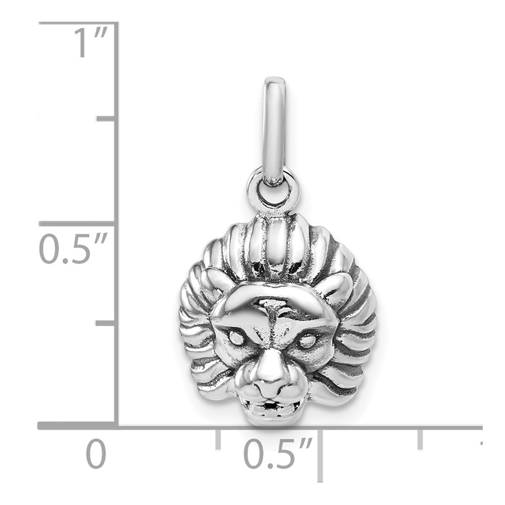 Sterling Silver Antiqued Lion Charm