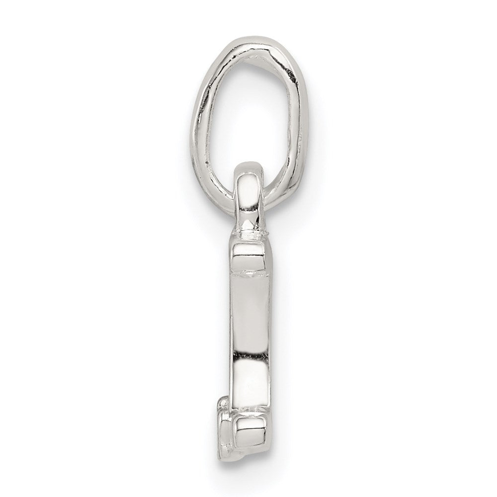 Sterling Silver Letter I with Enamel Pendant