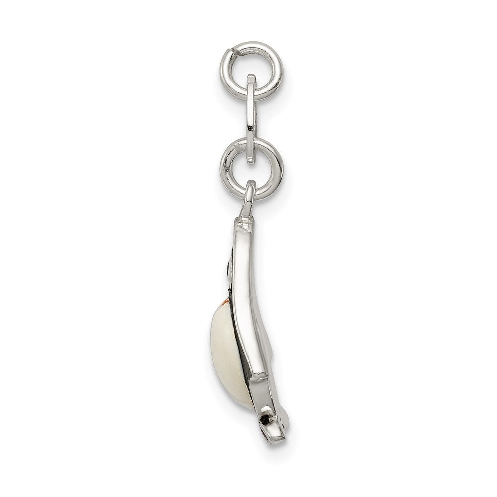 Sterling Silver Enameled Penguin Pendant