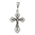 Sterling Silver Antiqued Textured Cross Pendant