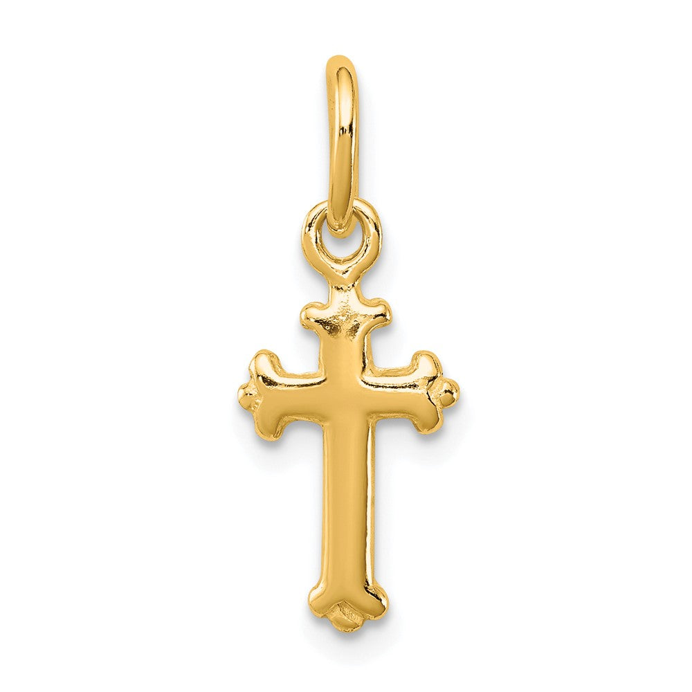 Sterling Silver Gold-tone Polished Small Cross Pendant