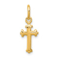 Sterling Silver Gold-tone Polished Small Cross Pendant