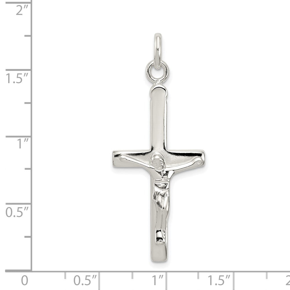 Sterling Silver Polished Crucifix Cross Pendant