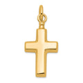 Sterling Silver Gold-plated Polished Cross Ash Holder Pendant